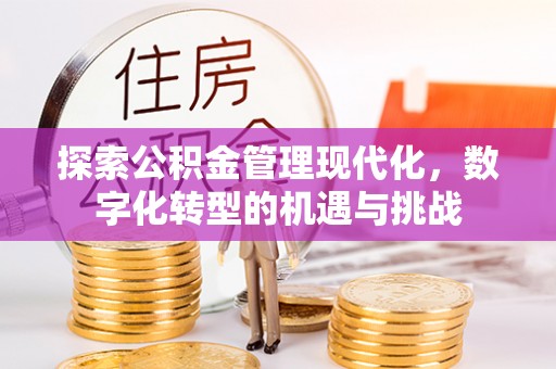 定襄探索公积金管理现代化，数字化转型的机遇与挑战